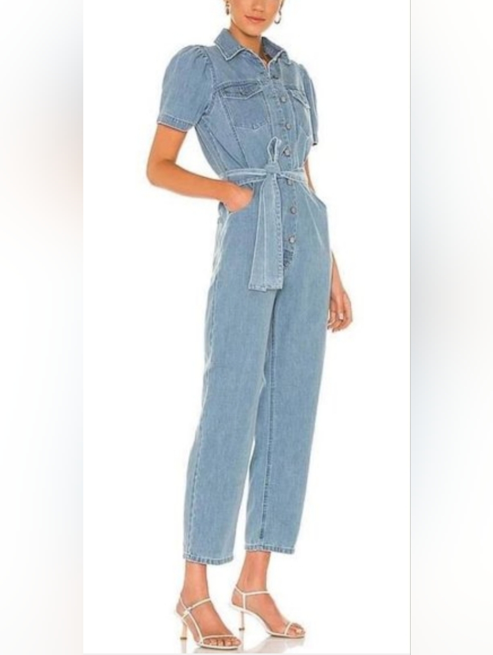 Anthropologie Boyish Sky Blue Denim Jumpsuit